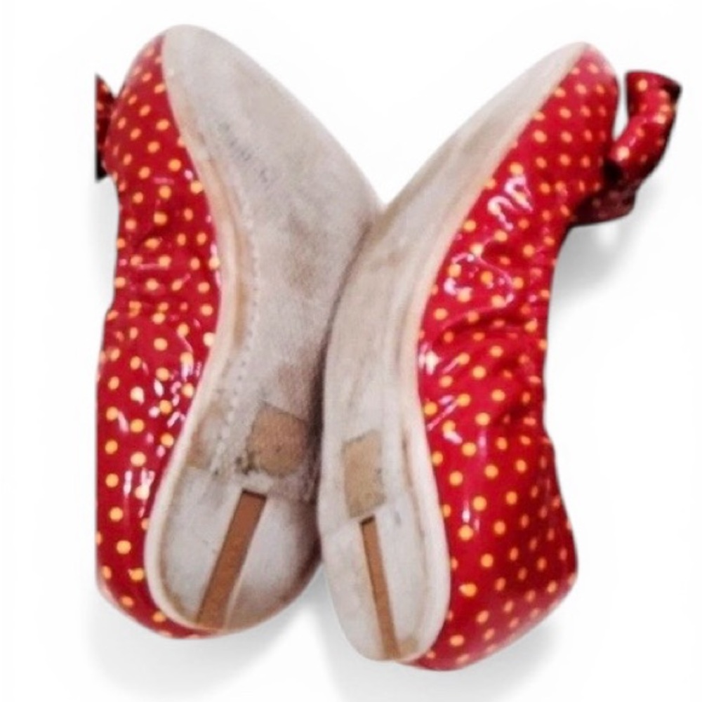 Prada Red Polka Dot Patent Ballet Flats with Bow IT35.5 - Picture 8 of 8